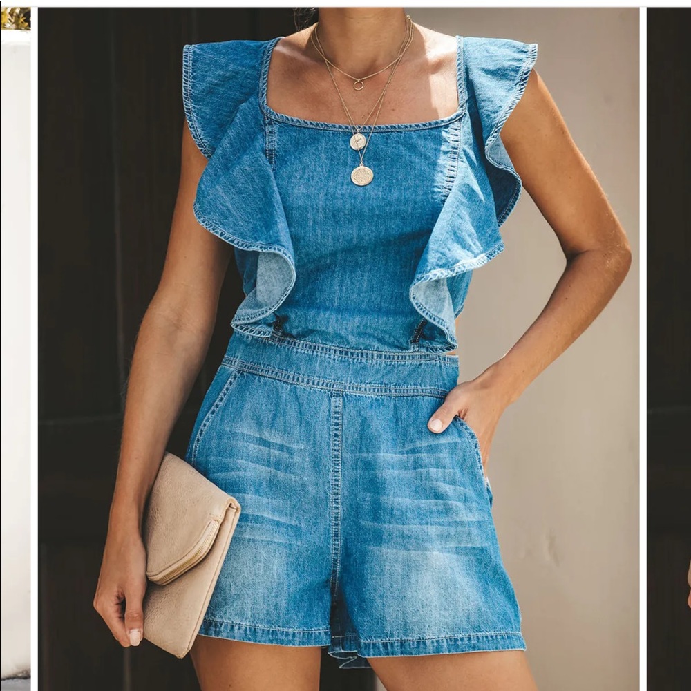 DO+BE DENIM ROMPER